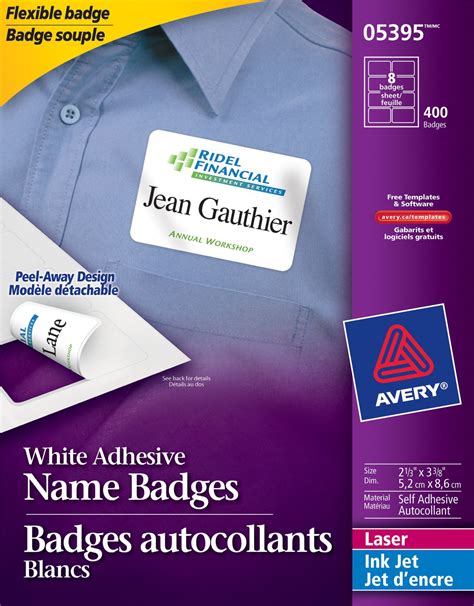 Avery Name Badge Template 5395 Database