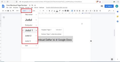 Cara Membuat Daftar Isi Di Google Docs Net Mmc