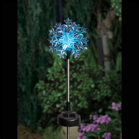 Lytworx 75cm Led Colour Change Solar Snowflake Stake Lights