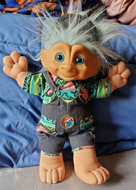 Rare Vintage Treasure Troll Doll 1990s Blue Etsy