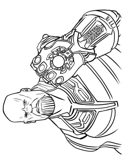 Thanos Gauntlet Coloring Page Coloring Pages