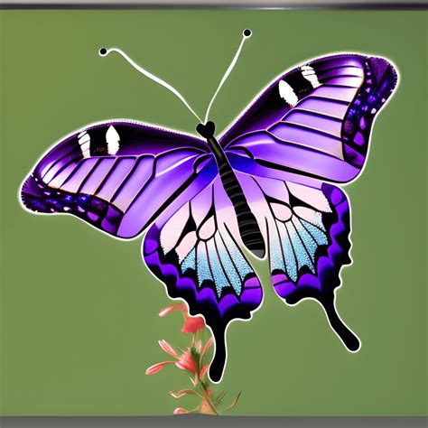 Purple Butterfly Graphic · Creative Fabrica