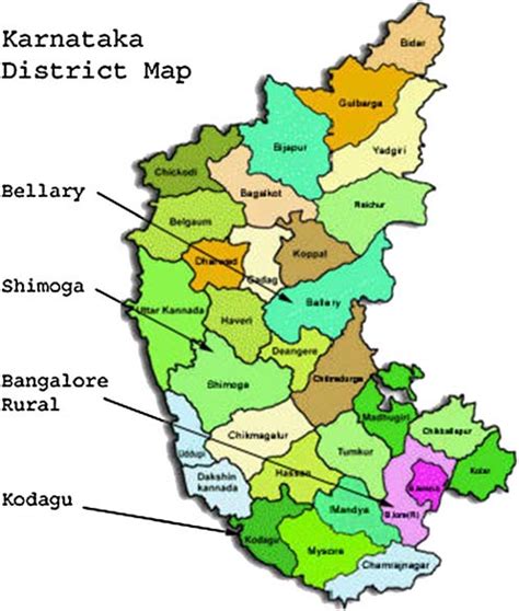 Click on the india's states map activity worksheet coloring page below to see it in its own window (close that window to return to this screen) or right click and save image to your hard drive to print from your own image software at your convenience. Map of sampled districts. Map Source: Government of Karnataka, Dept. of... | Download Scientific ...