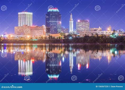 Springfield Massachusetts Usa Downtown Skyline Stock Image Image Of