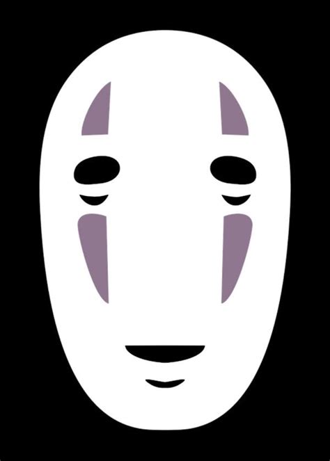 Displate Poster No Face Ghost No Face Kaonashi Spirited Away Spiritedaway Faceless Anime