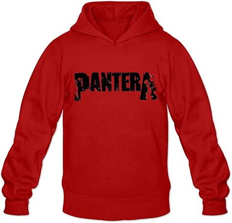 Mens Pantera Band Logo Hooded Sweatshirt Size Xxl Red Amazonca