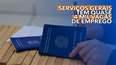 Servi Os Gerais Tem Quase Mil Vagas De Emprego No Brasil Veja Como Cadastrar Seu Curr Culo
