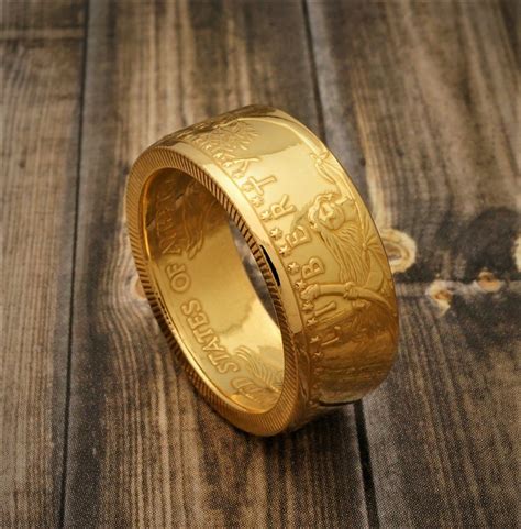 Fs Handcrafted Gold American Eagle Coin Rings