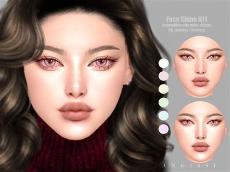 Angissis Face Shine N11 In 2023 Sims 4 Sims 4 Cc Makeup The Sims 4