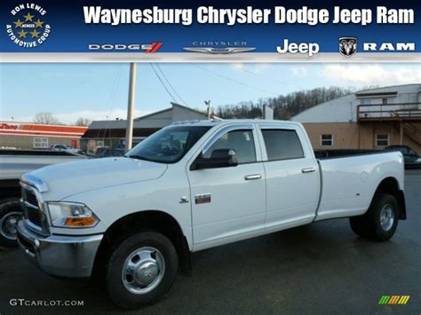 2012 Bright White Dodge Ram 3500 Hd St Crew Cab 4x4 Dually 75726672