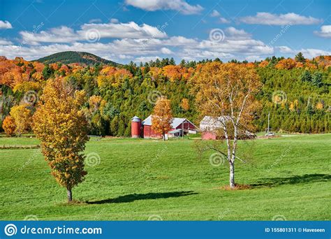 Farm With Barn At Sunny Autumn Day Stock Image Image Of Nature