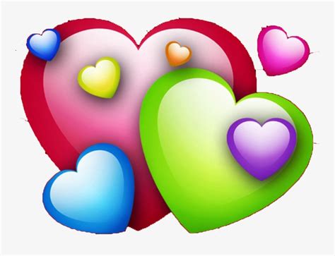 Corazones Colorful Hearts Transparent Png 744x594 Free Download