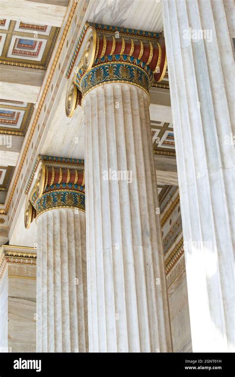 Athens Greece Sep 09 2021 Magnificent Columns Of Ionic Style And