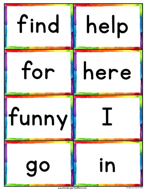 Free printable sight words flash cards. clarissa055: Sight Words Flashcards