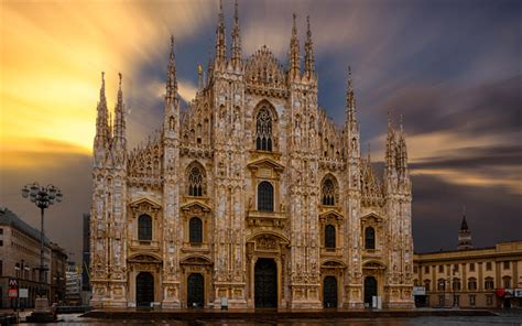 Download Wallpapers Duomo Of Milan Milan Cathedral Church Italian