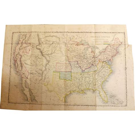 Original Map Of The United States Pre 1845 The Map Is Pre The