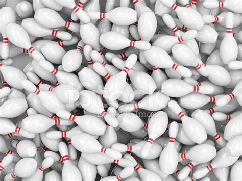 Heap Of Bowling Pins Abstract Background Stock Photo Royalty Free