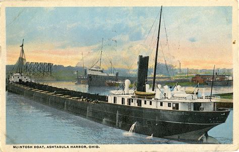 Lot Antique Vintage Ashtabula Harbor Oh Postcard 1917