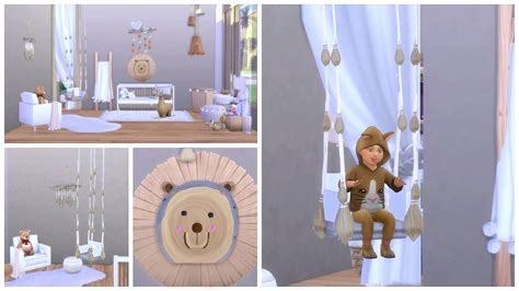 Light Earthy Boho Toddler Room 🍼🦁 No Cc The Sims 4 Youtube