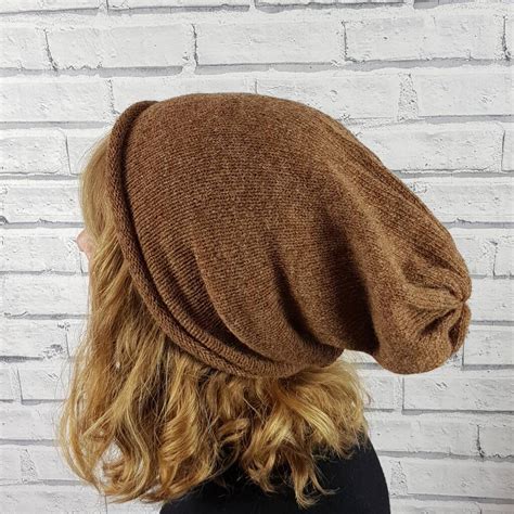Eco Friendly Slouchy Beanie Hat Browns By Moaning Minnie