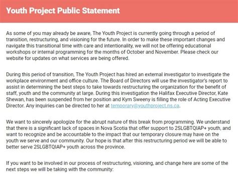 Halifax Lgbtq Youth Program Suspends Executive Director As Part Of