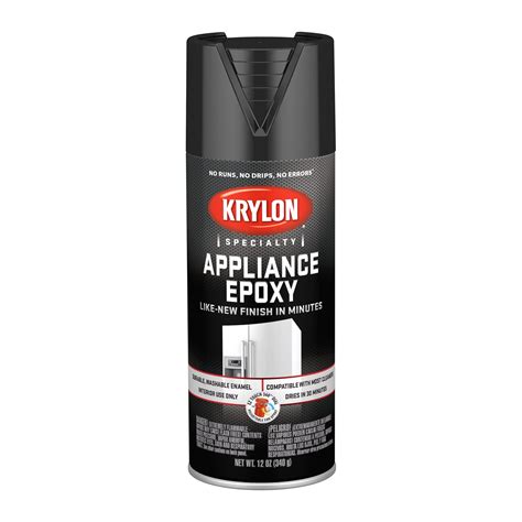 Krylon Appliance Epoxy Gloss Black 12 Oz