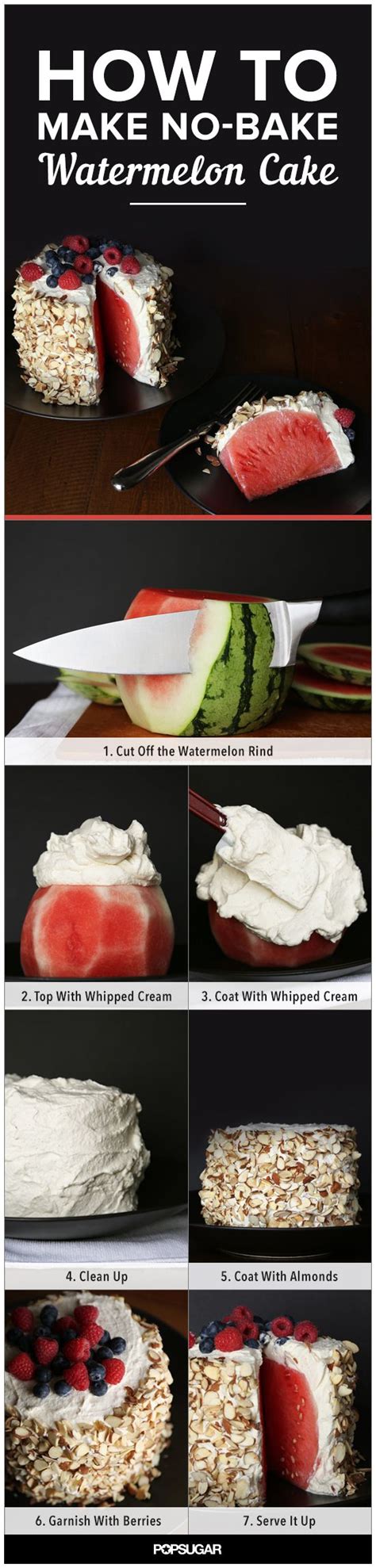 How To Make A No Bake Watermelon Cake In Pictures Watermelon Cake