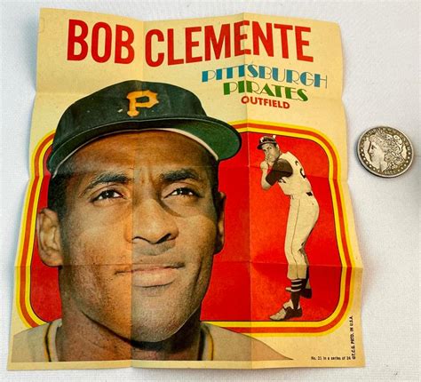 Lot 1970 Topps Baseball Pin Ups No 21 Bob Clemente Pittsburgh Pirates