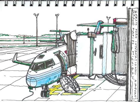 Drawing Of Airport Drawings Airport