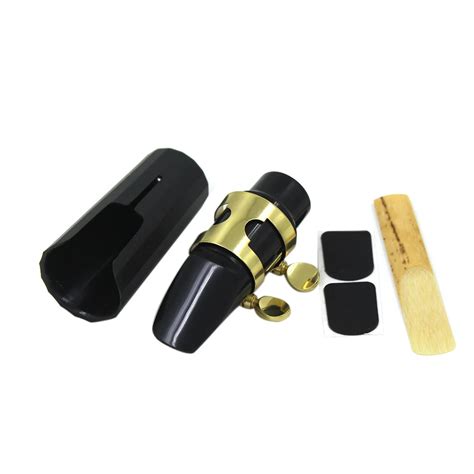 Soprano Sax Saxophone Mouthpiece Plastic With Cap Metal Buckle Reed