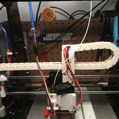 3d printable anet a8 x axis cable chain assembly by marc beaulieu