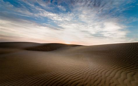 Download Wallpaper 3840x2400 Desert Sand Dunes Waves Twilight