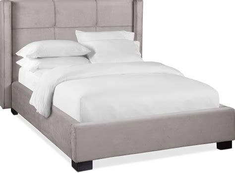 Charlize Queen Upholstered Bed Taupe American Signature Furniture