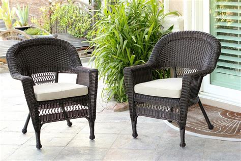 The chairs are as comfortable as a sofa, making this set great for any indoor or outdoor setting. Set of 4 Espresso Resin Wicker Outdoor Patio Garden Chairs ...