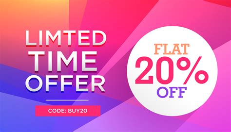 Colorful Limited Time Sale Offer Discount Deal Banner Download Free Vector Art Stock Graphics