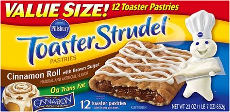 Pillsbury Toaster Strudel Cinnamon Roll Toaster Pastries 12 Ct Box