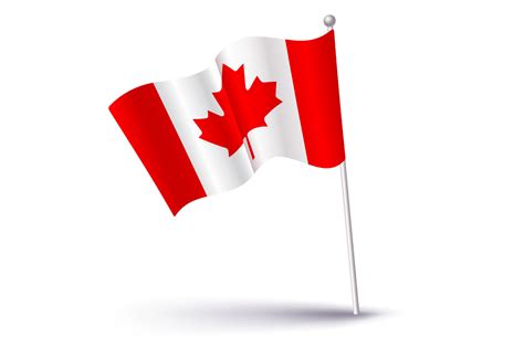 Vector Canadian Flag In 3d Style Vintage Flag Of Canada 6825809