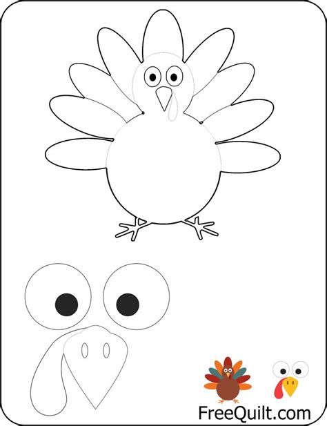 3 Thanksgiving Turkey Outlines Or Templates Printable Page