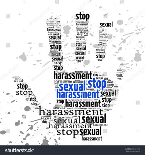 Stop Sexual Harassment Sign Words Clouds Stock Illustration 121621396