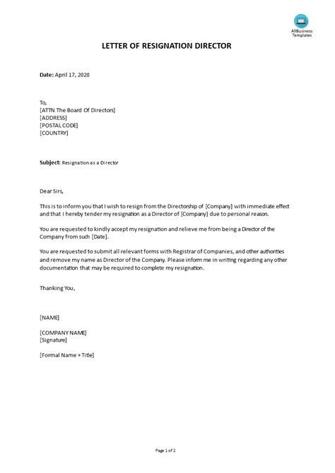 Télécharger Gratuit Immediate Resignation Letter Due To Personal Reasons
