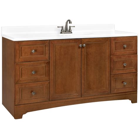 Shop Estate By Rsi Wheaton Chestnut Traditional Bathroom Vanity Actual