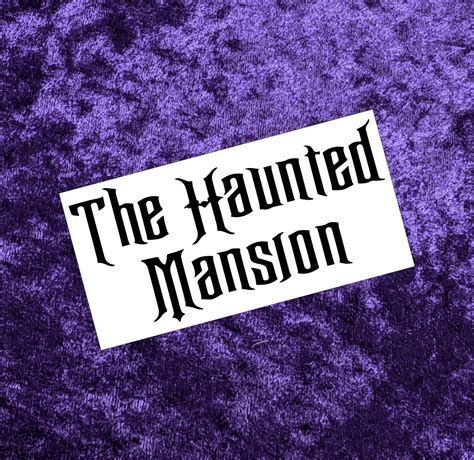 Haunted Mansion Logo Permanent Vinyl Decal In Magical Etsy