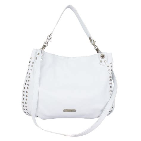 White Womens Genuine Leather Handbag Leather Handbags Cute Handbags