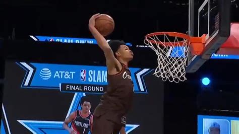 Blazers Anfernee Simons Nearly Kisses Rim To Win Nba Dunk Contest