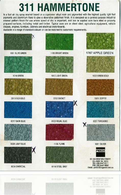 Standard Color Chart Australian Loadmaster Trailers