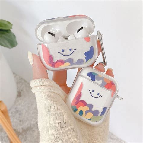 Colorful Ink Smiley Face Airpods Case Airpods 3 Airpods Etsy Uk