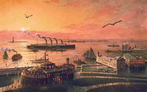 Old New York Harbor New York Harbor Historical Landscape Oil