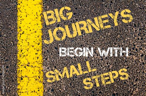 Big Journeys Begin With Small Steps Motivational Quote Illustration