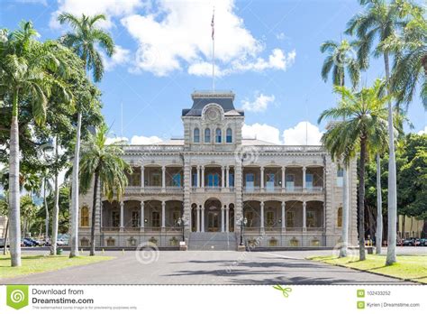 Iolani Palace In Downtown Honolulu Hawaii Editorial Photography