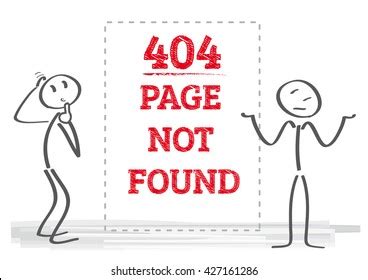 Vector Illustration Error Page Not Found Stock Vector Royalty Free